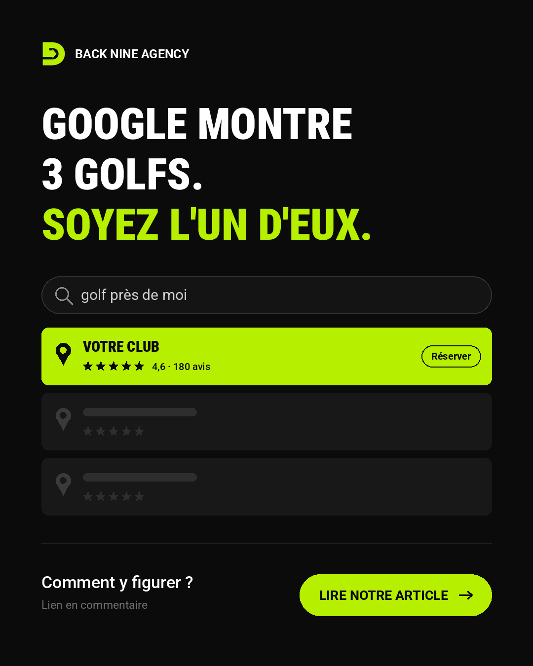 Référencement local golf : être trouvé en premier sur Google