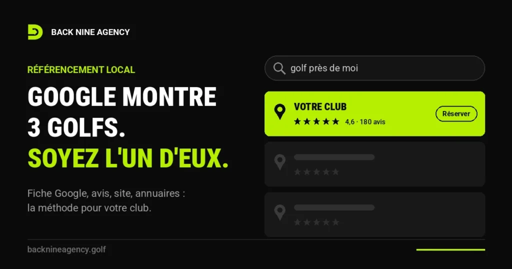 Référencement local golf : votre club en tête des résultats Google Maps